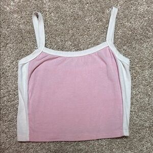 Pink and White Tank Top